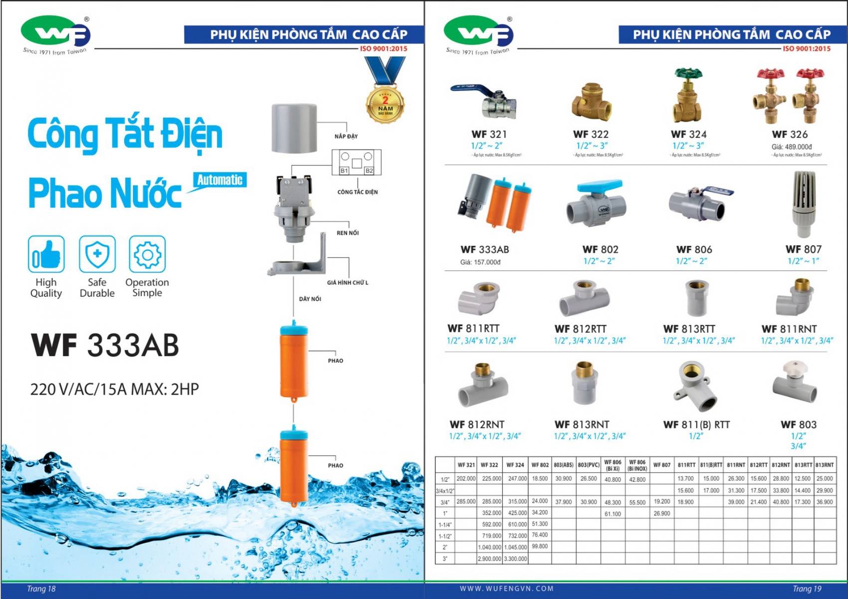 Bảng giá sen vòi WUFENG mới nhất 2024 /Page 10